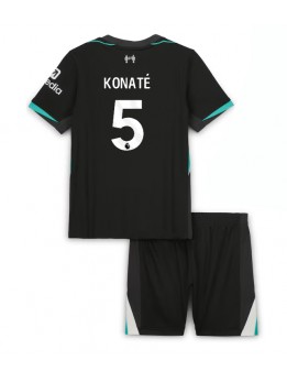 Billige Liverpool Ibrahima Konate #5 Bortedraktsett Barn 2024-25 Kortermet (+ Korte bukser)